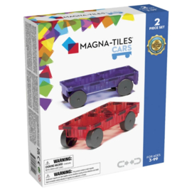 MAGNA-TILES® Cars Set Purple & Red 2 stuks