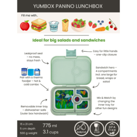 Yumbox Panino 4 vakken Sage Green - Jungle