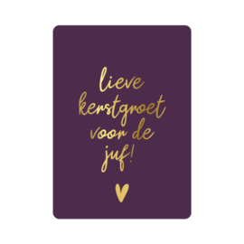 KP® Cadeaukaartje Lieve kerstgroet voor de juf!