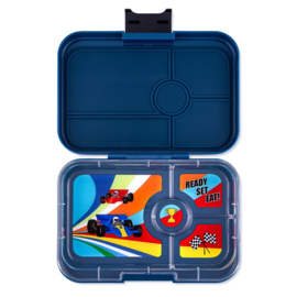 Yumbox Tapas XL 4 vakken Monte Carlo Blue - Race Cars