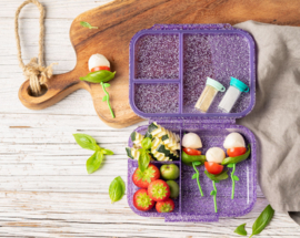 Lekkabox® Glamour Mini Lunchbox 3 vakken - Purple