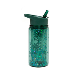 Petit Monkey Drinkfles Glitter Salie Green