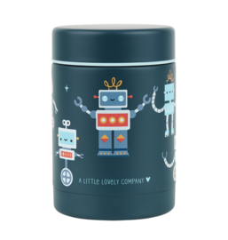 A Little Lovely Company Geïsoleerde RVS Voedselpot Robots