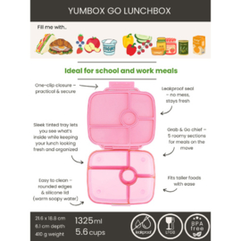 Yumbox Go 5 vakken Sydney Pink