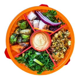 Yumbox Poke Bowl 3 vakken - Tangerine Orange