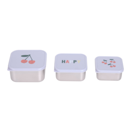 Lässig Snackboxen RVS Happy Fruits Cherry