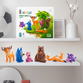 Hey Clay Boetseerklei Bosdieren - 6 figuren