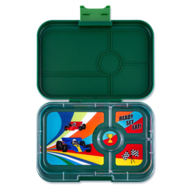 Yumbox Tapas XL 4 vakken Greenwich Green - Race Cars