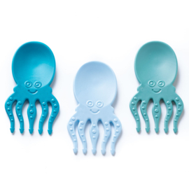 Pieksi & Griffel Voedselprikkers Octopus Blauw - set van 3