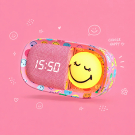 MOB Dreamy Clock Smiley World - Roze