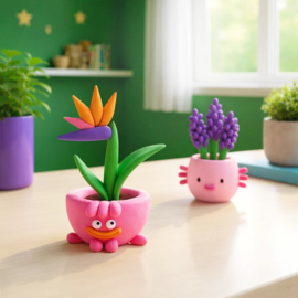 Hey Clay Boetseerklei Plant Folks - 3 figuren
