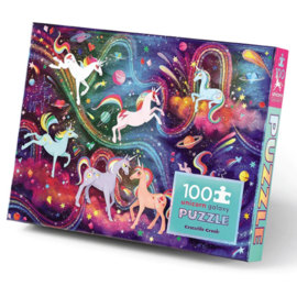 Crocodile Creek Holografische Puzzel Unicorn Galaxy - 100 stukjes