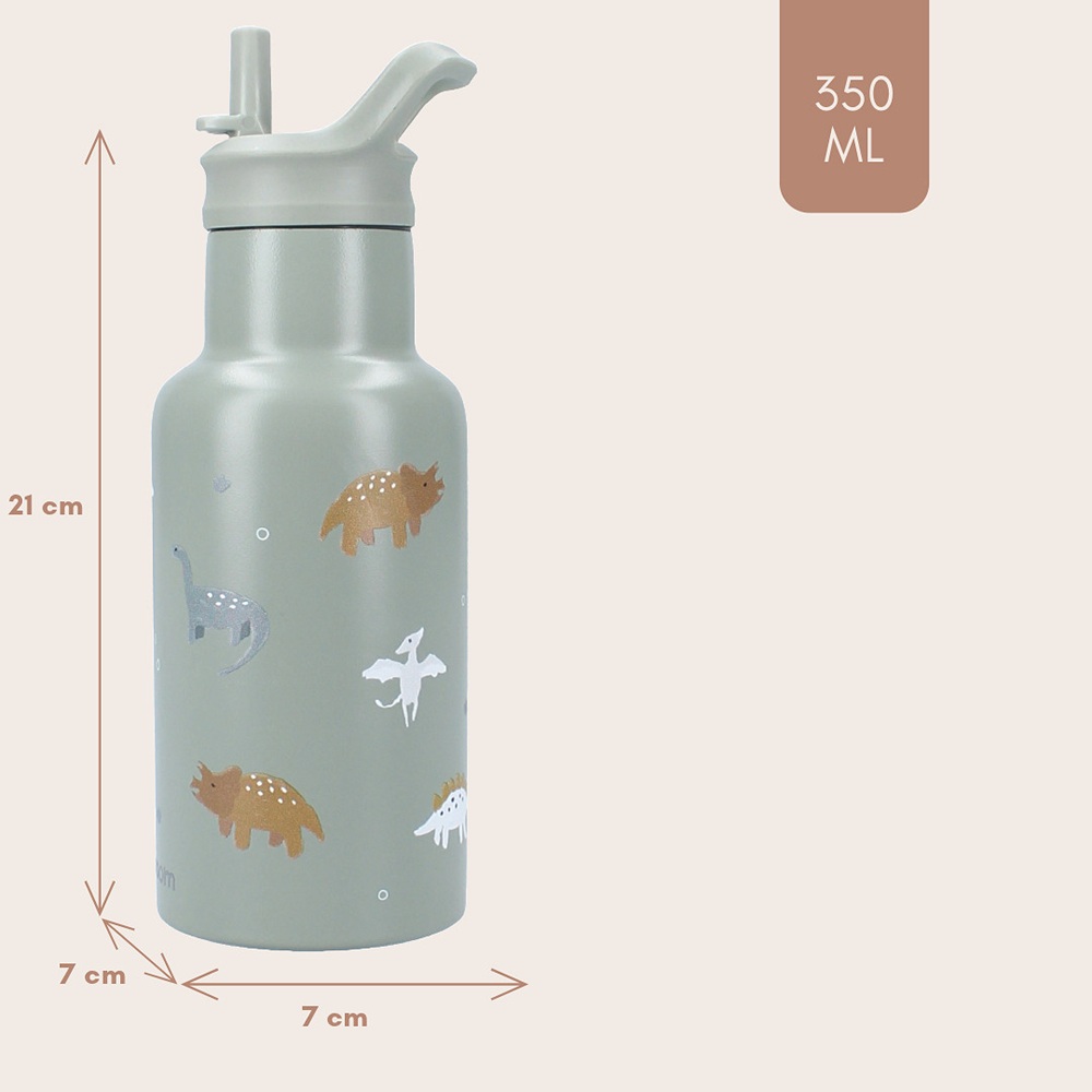 Kidzroom Drinkfles Small Talk Green RVS