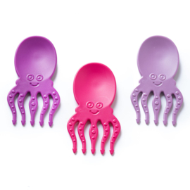 Pieksi & Griffel Voedselprikkers Octopus Paars - set van 3