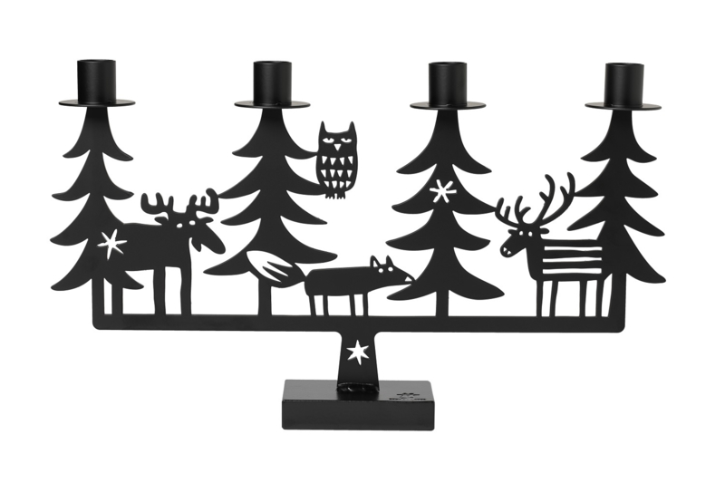 Bengt & Lotta kandelaar Christmas Forest Black