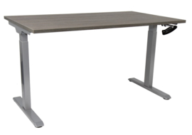 Slinger verstelbaar zit-sta bureau grijs met blad