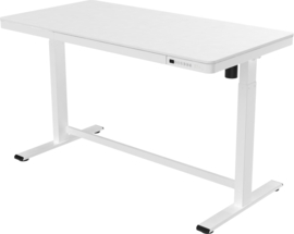 Compact elo zit-sta bureau 140x70 cm. kunststof blad (wit)