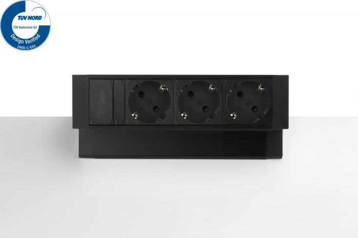 Power Desk Up® 2.0 - 3x 230V - Zwart