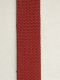 Tassenband katoen 32 mm  rood