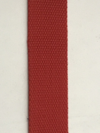 Tassenband katoen 32 mm  rood