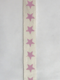 sterren    ecru/ licht roze     €1,25