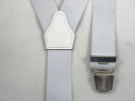 Bretels zware kwaliteit (3) clips wit