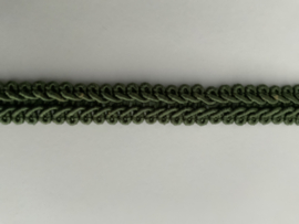 Galon chanelband dark Oliver/ legergroen €  1,95 per meter