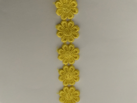 bloemenband  € 2,95 per meter kanariegeel