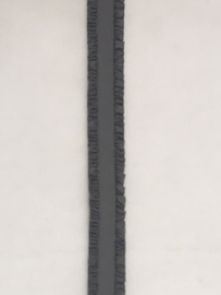Elastisch gerimpeld band grijs € 1,25 per meter