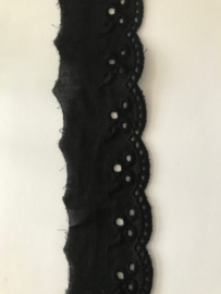 Broderie kant zwart   45  mm    € 1,80 per meter