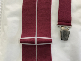 Bretels  zware kwaliteit  (4) clips bordo