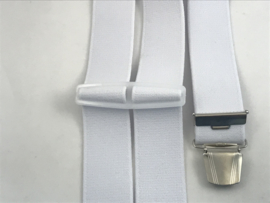 Bretels  zware kwaliteit  (4) clips  wit