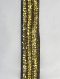 goud/zwart elastiek 25 mm