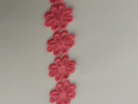 bloemenband  € 2,95 per meter roze