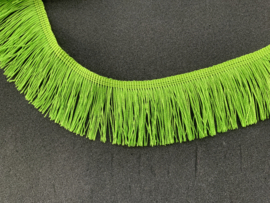 Franje neon groen dun. 5 cm lang    € 1,75 per meter