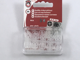 Plastic drukkers 10 mm transparant  € 2,95