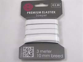 elastiek   wit   1 cm    3 meter op kaart € 2,50