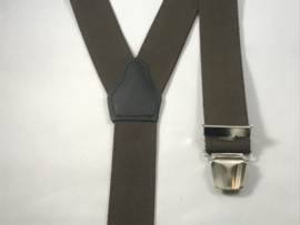 Bretels zware kwaliteit (3) clips groen/ bruin