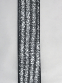 Elastiek  zilver/zwart  30 mm  breed € 2,95  per meter