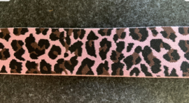 Panter print panter licht roze 4 cm breed