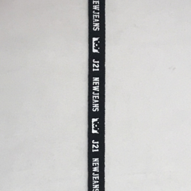 Tekst bandje    10 mm New jeans  € 1,80 per meter