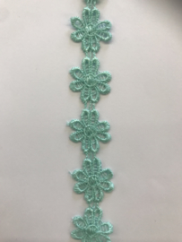 bloemenband  €  2,95 per meter mint groen