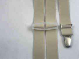 Bretels (4) clips smal 25 mm  ecru