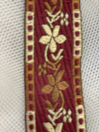 band 33 mm bordo/cognac/beige.  € 2,50 per meter