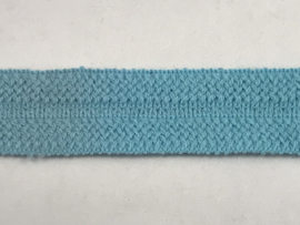 gebreide tresband       30 mm licht turquois