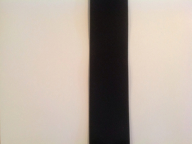 Elastiek uni kleuren 4 cm breed extra zachte kwaliteit   zwart