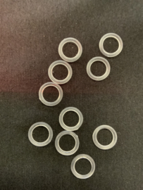 Gordijn ringetjes 15 mm transparant    10 stuks €2,00