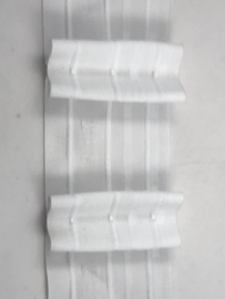 plooiband dubbele plooi 1:2  5cm hoog €1,50 per meter