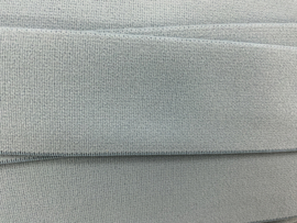 Elastiek uni kleuren 4 cm breed extra zachte kwaliteit staal blauw