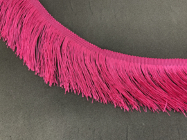 Franje fuchsia dun. 10 cm lang    € 2,25 per meter